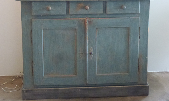 19th century French painted cupboard