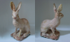19th c. Dutch plaster hare