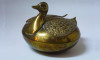 Vintage Brass Swan Box