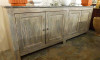 Reclaimed Wood buffet with galvanized top