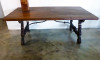 Italian Farm Table with Iron Stretchers